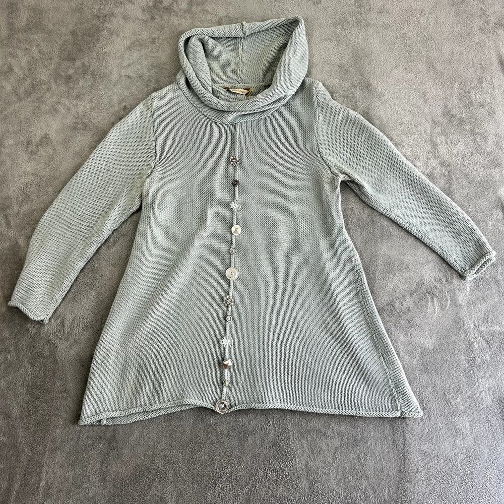 Soft Surroundings Knit Oversized Sweater Women's M Holiday Eveningwear Festive